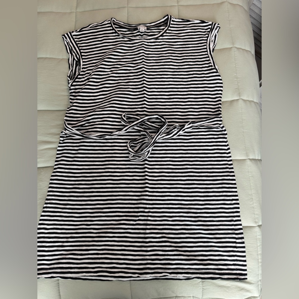 J. Crew Monochrome Striped Dress